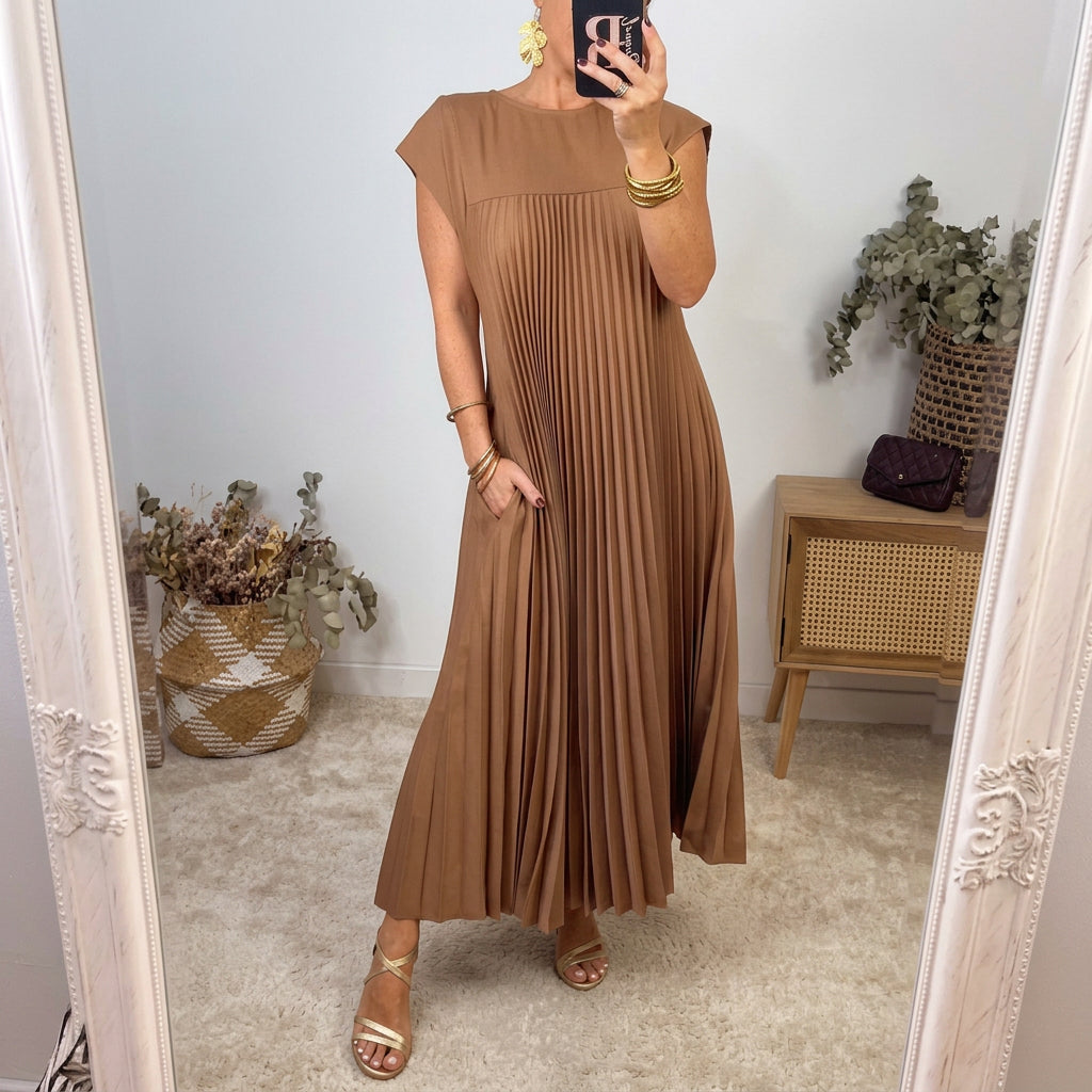 Celestine - Pleated Maxi Dress