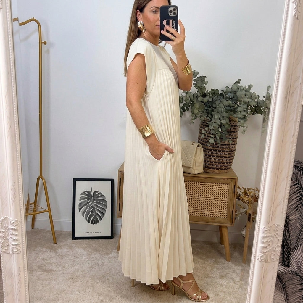Celestine - Pleated Maxi Dress