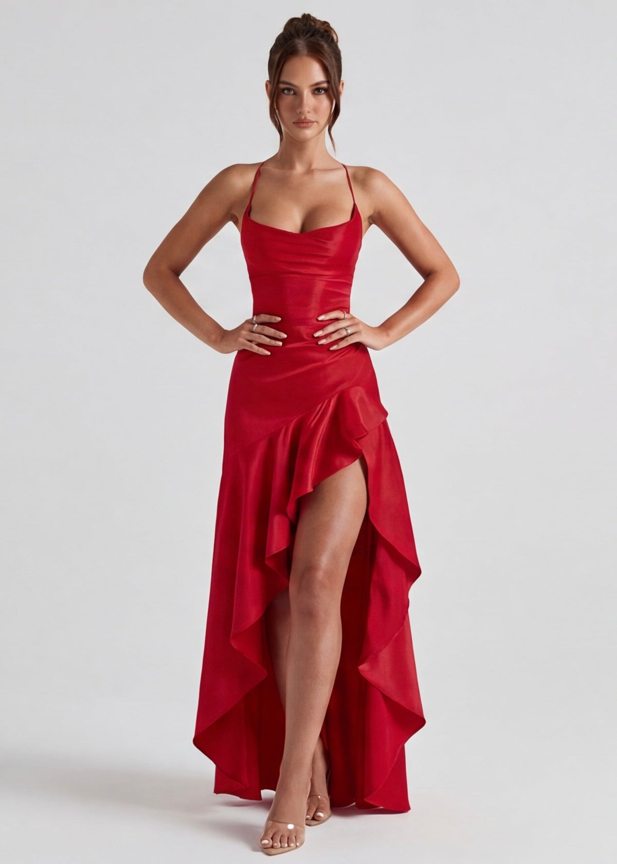 Georgiana Gown in red - front