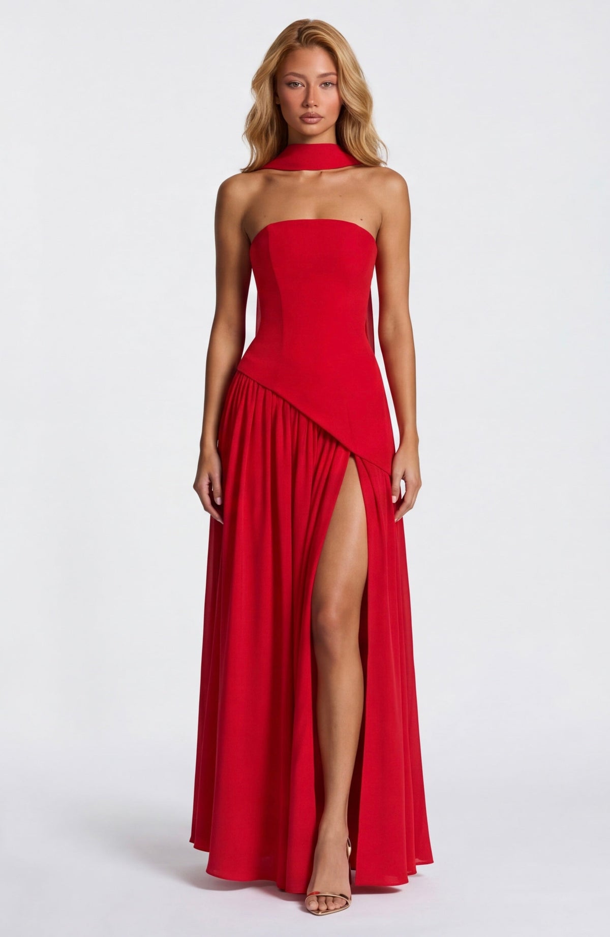 Ariadne Maxi Dress in red - front