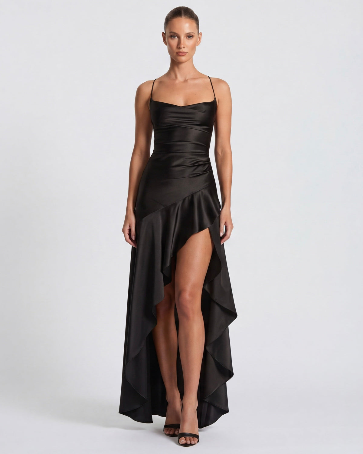 Georgiana Gown in black - front