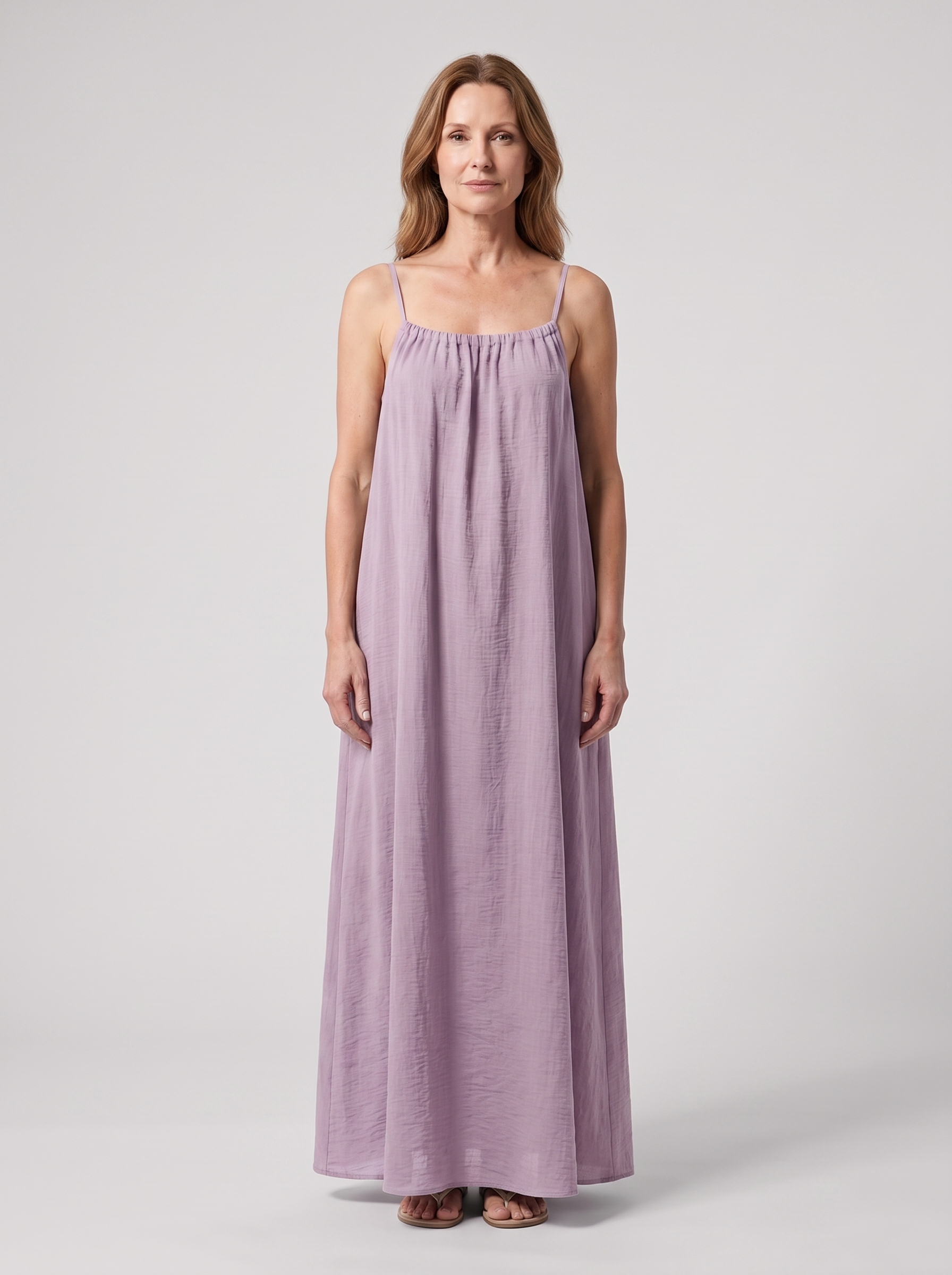 Rosalie backless maxi dress in Purple - front view