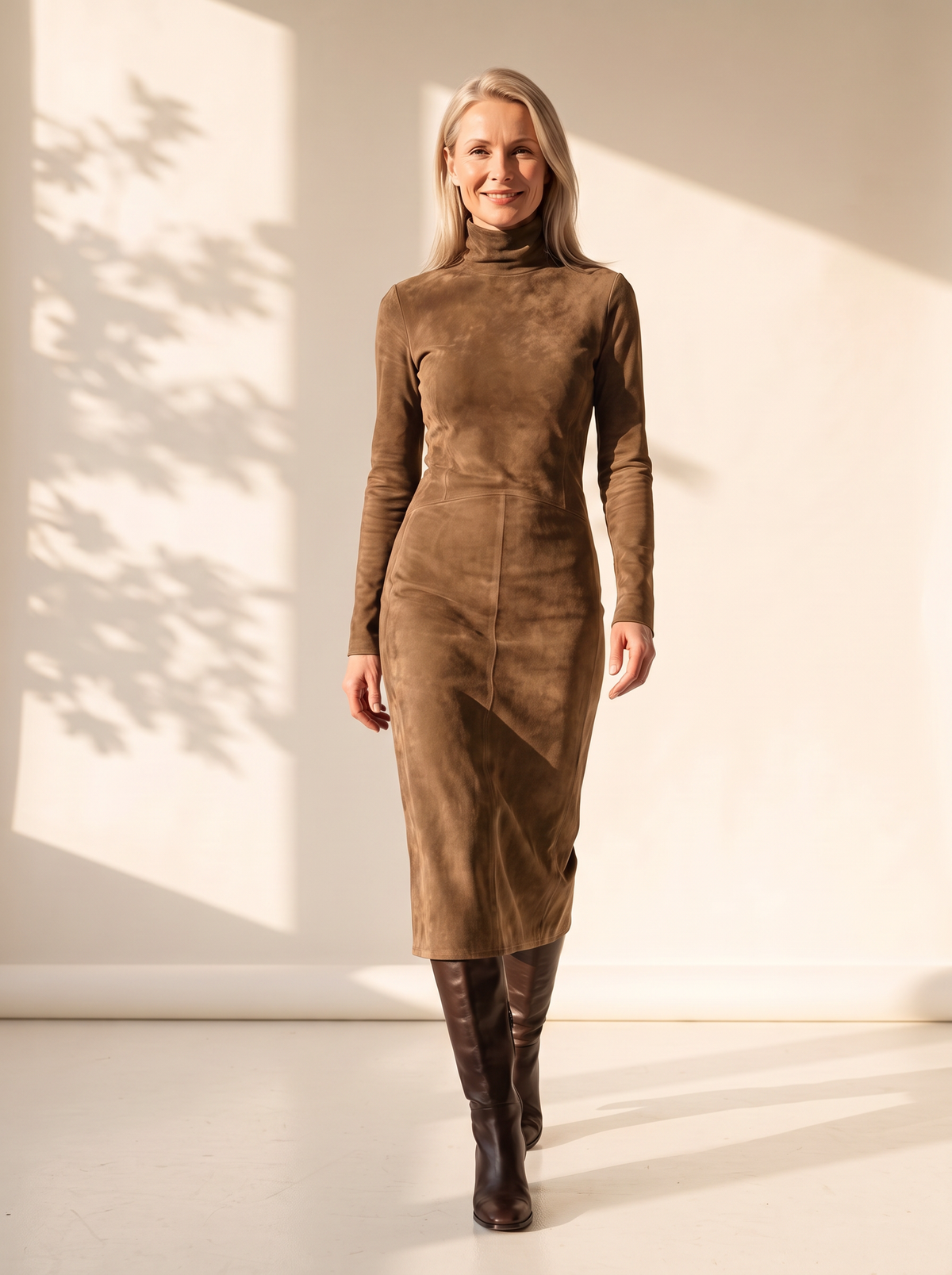 Constance Midi Dress in Khaki
