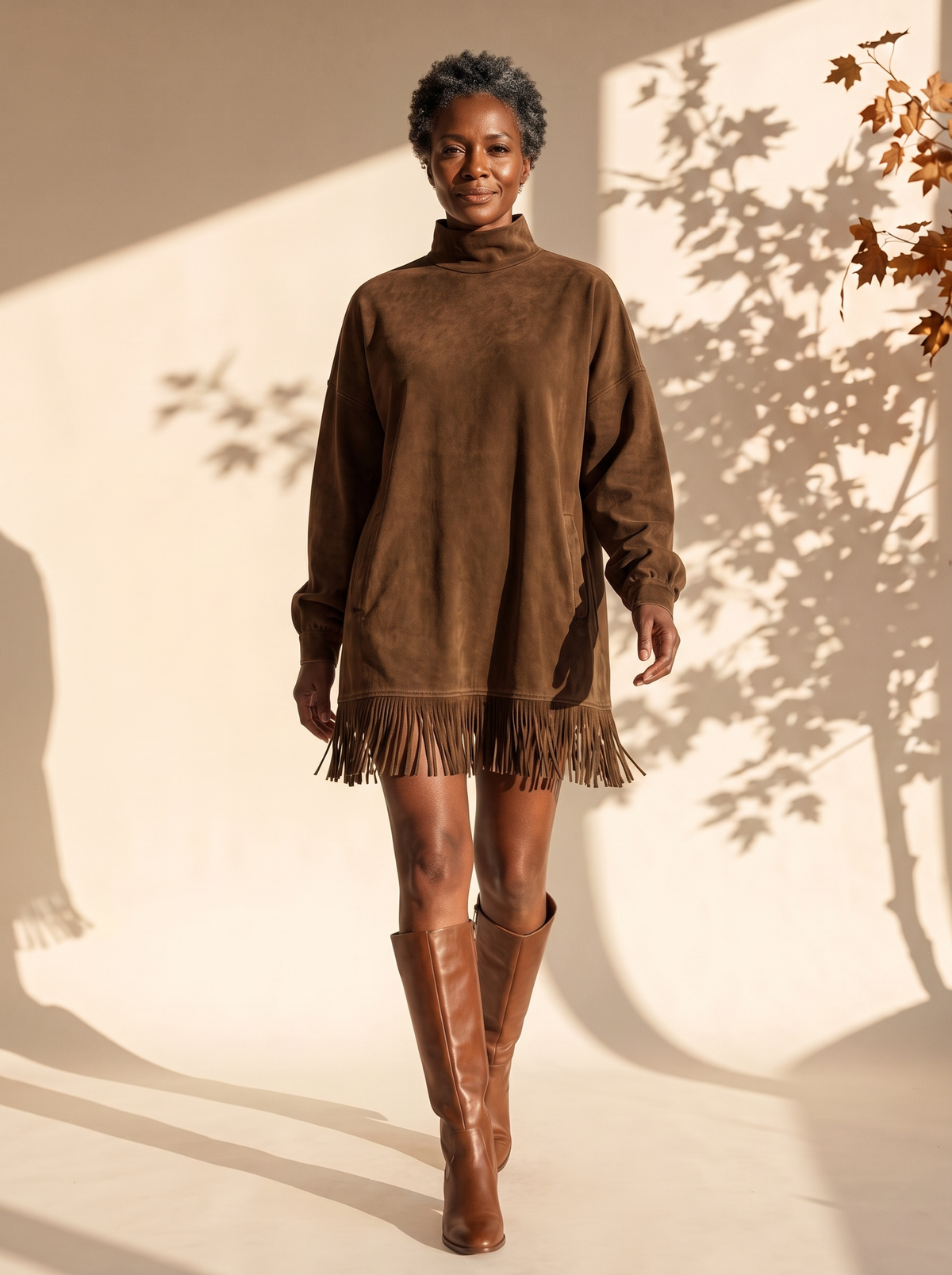 Annabel Mini Dress in Brown