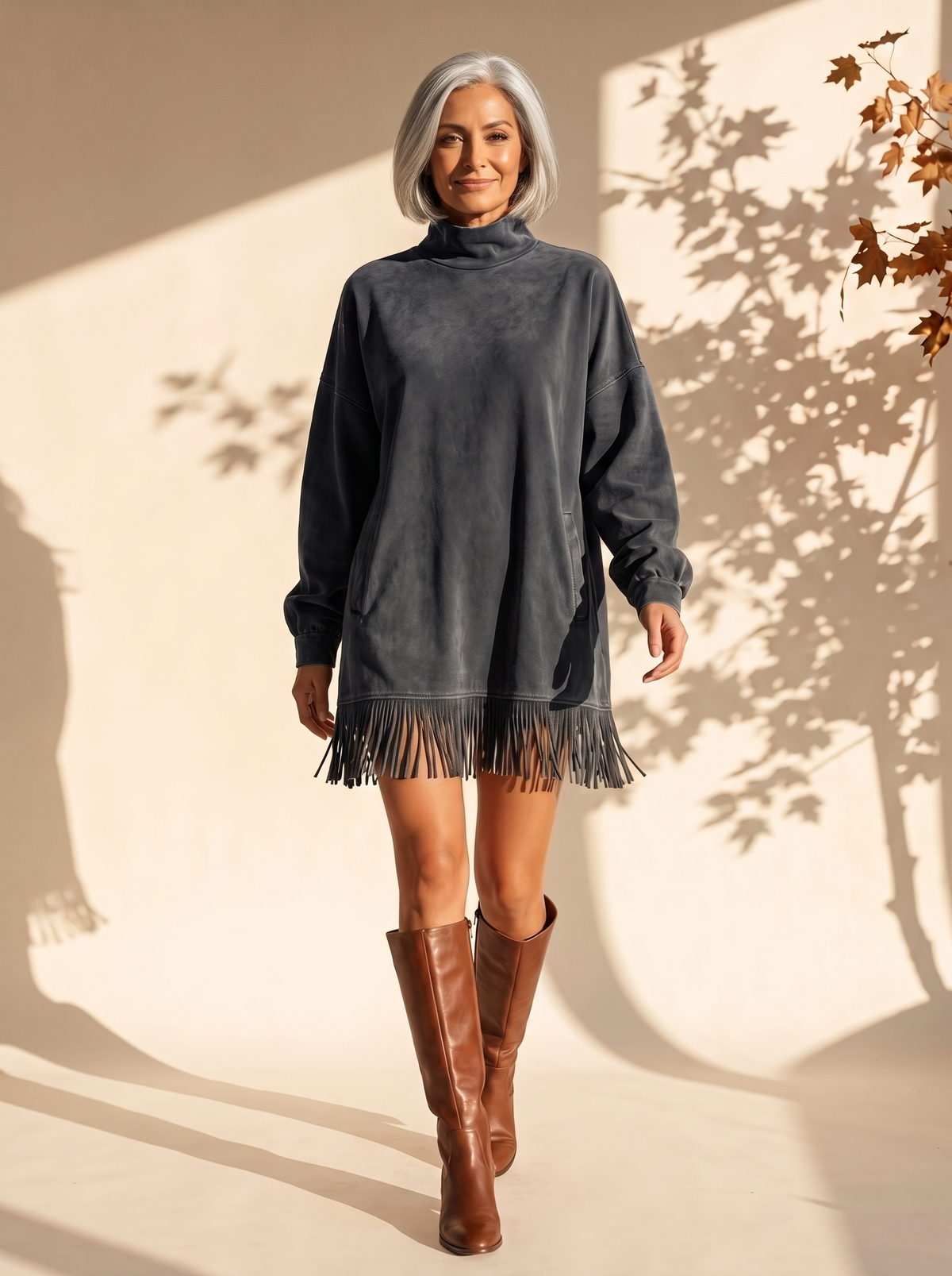 Annabel Mini Dress in Dark Gray