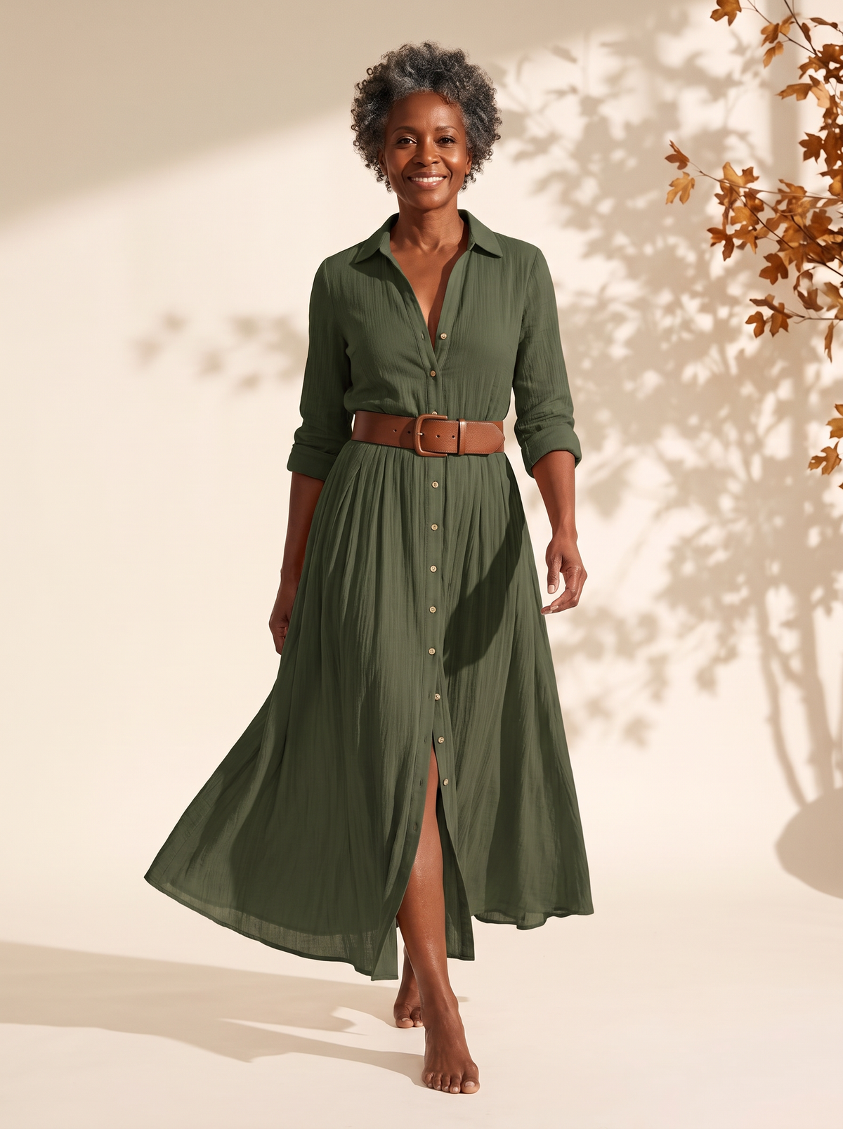 Ottoline Maxi Dress in Green