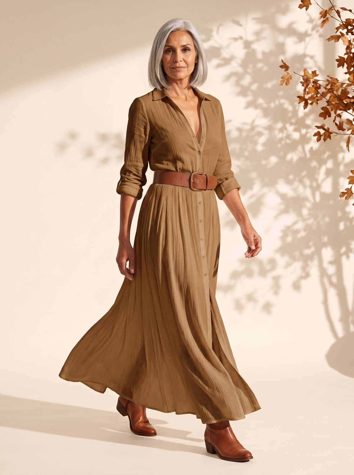 Ottoline Maxi Dress in Brown