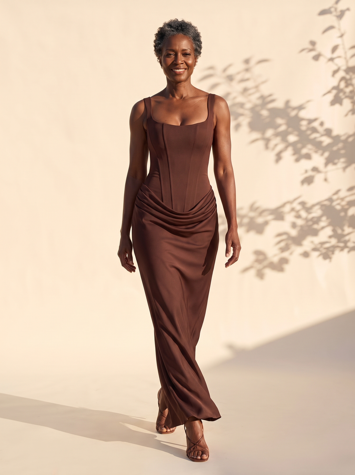 Araminta Maxi Dress in Brown