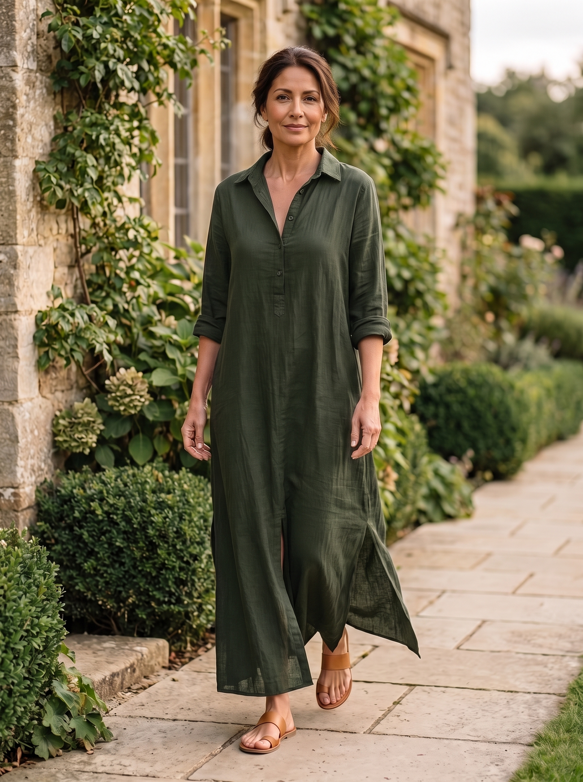 Corinne Maxi Dress in Green
