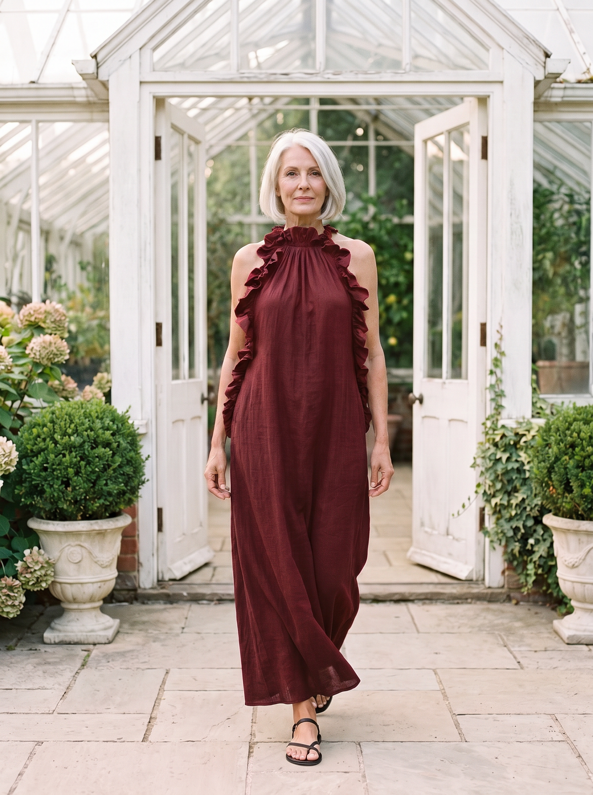 Hortense Maxi Dress in Red