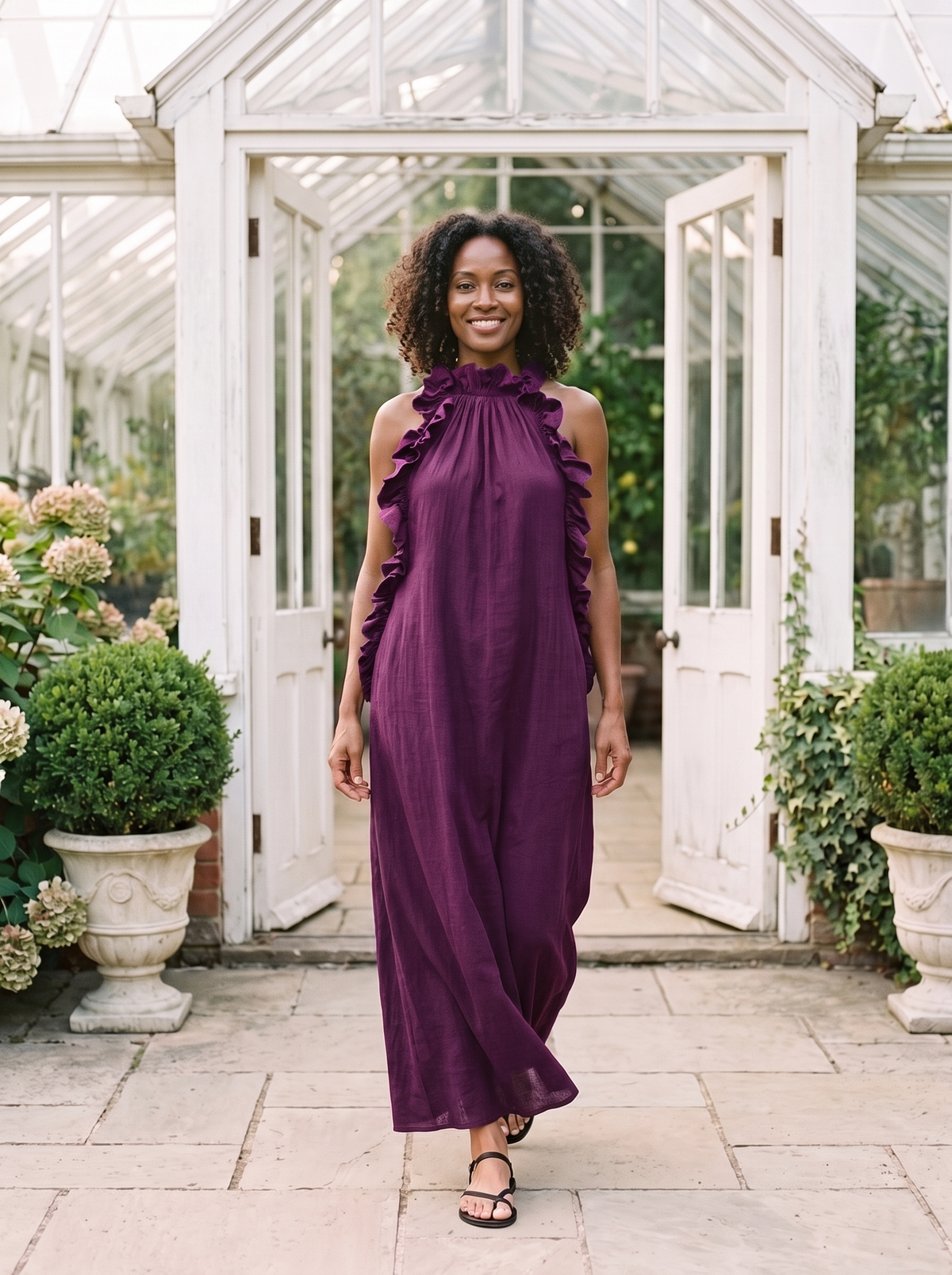 Hortense Maxi Dress in Violet