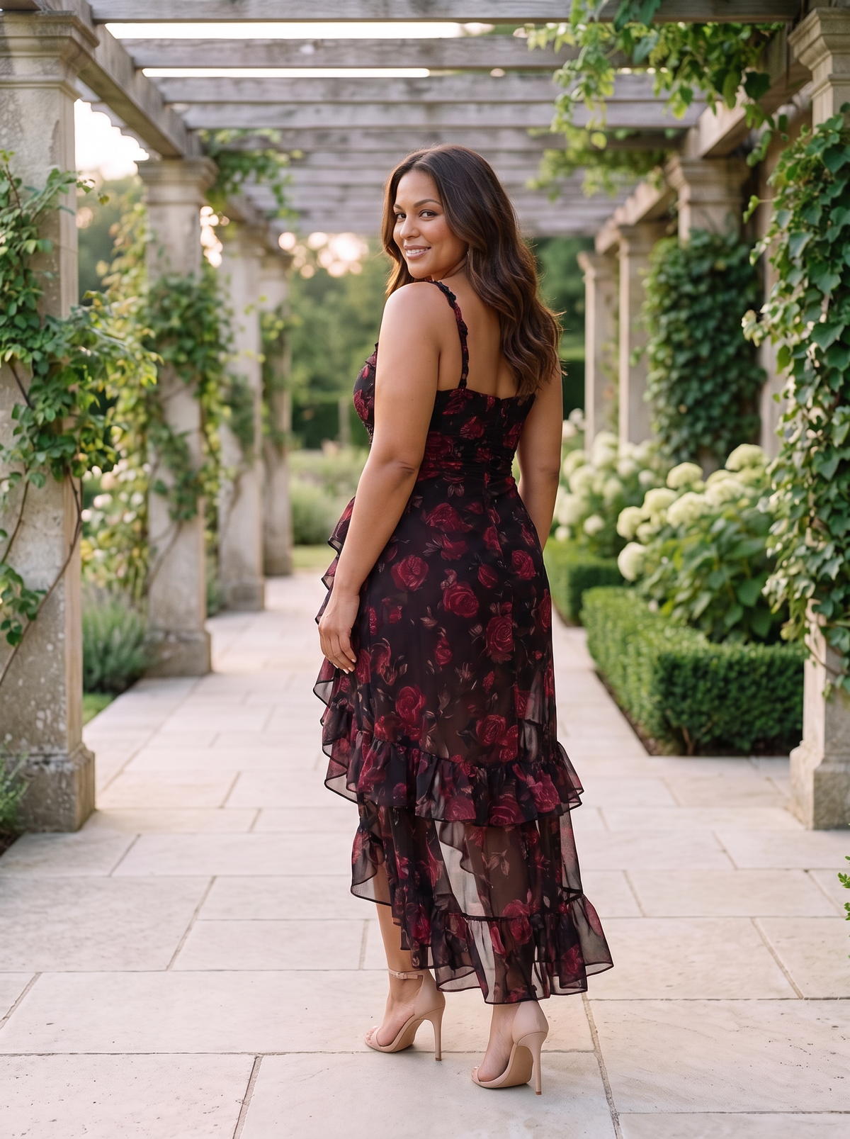 Capucine Midi Dress back view