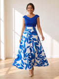 Blue Cap Sleeve