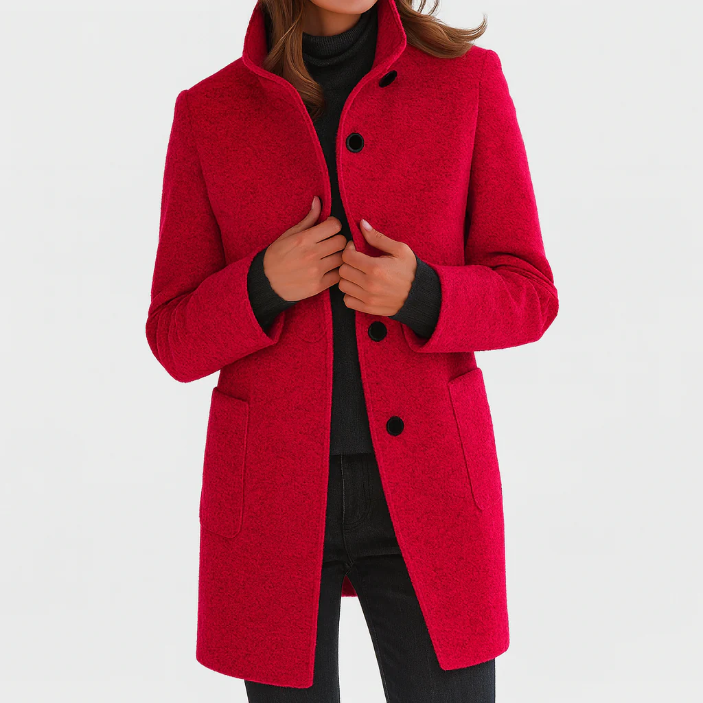 Aspen Coat — red, front view