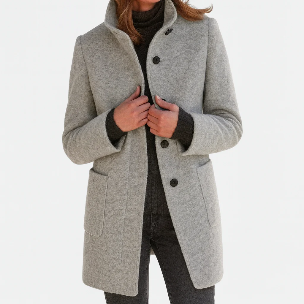 Aspen Coat — gray, front view