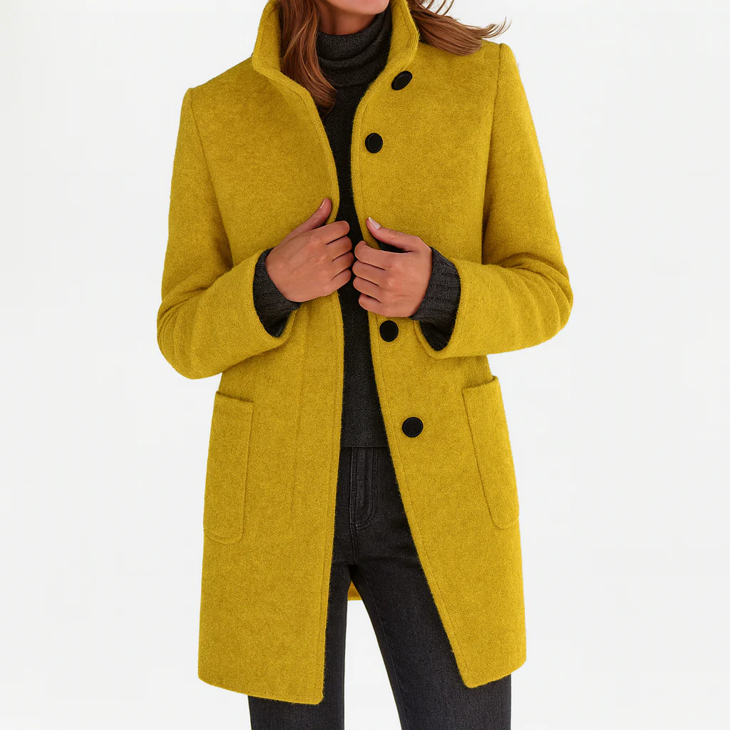 Aspen Coat — yellow, front view