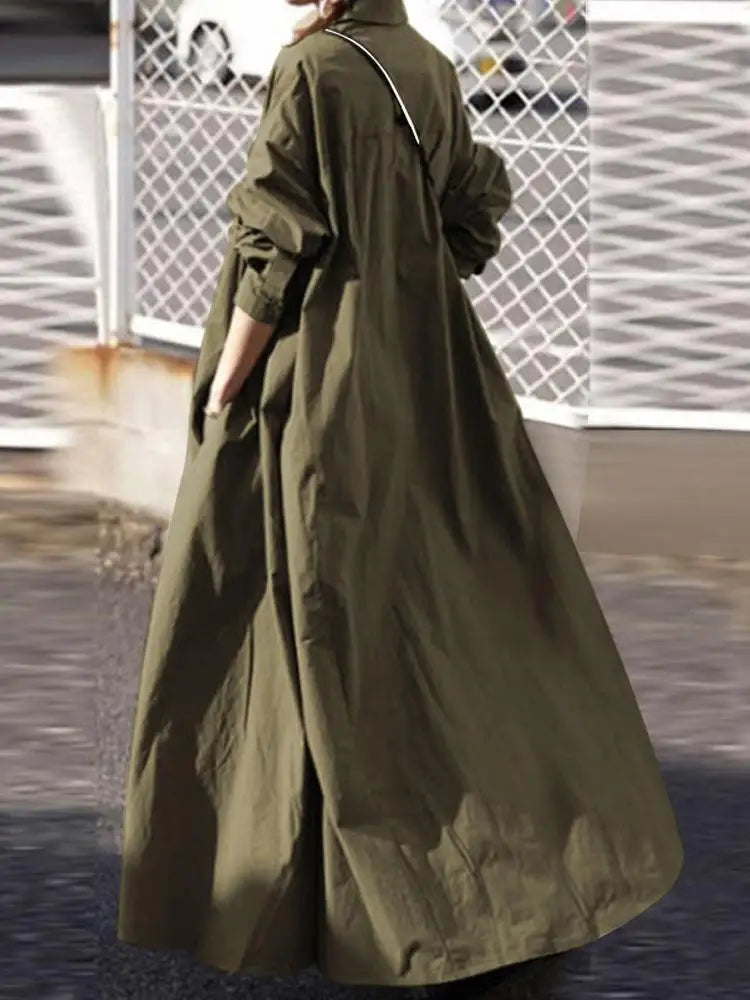 Kathleen Maxi Dress in Olive, back