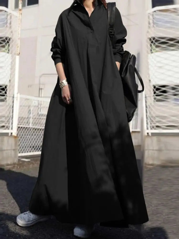 Kathleen Maxi Dress in Black, front