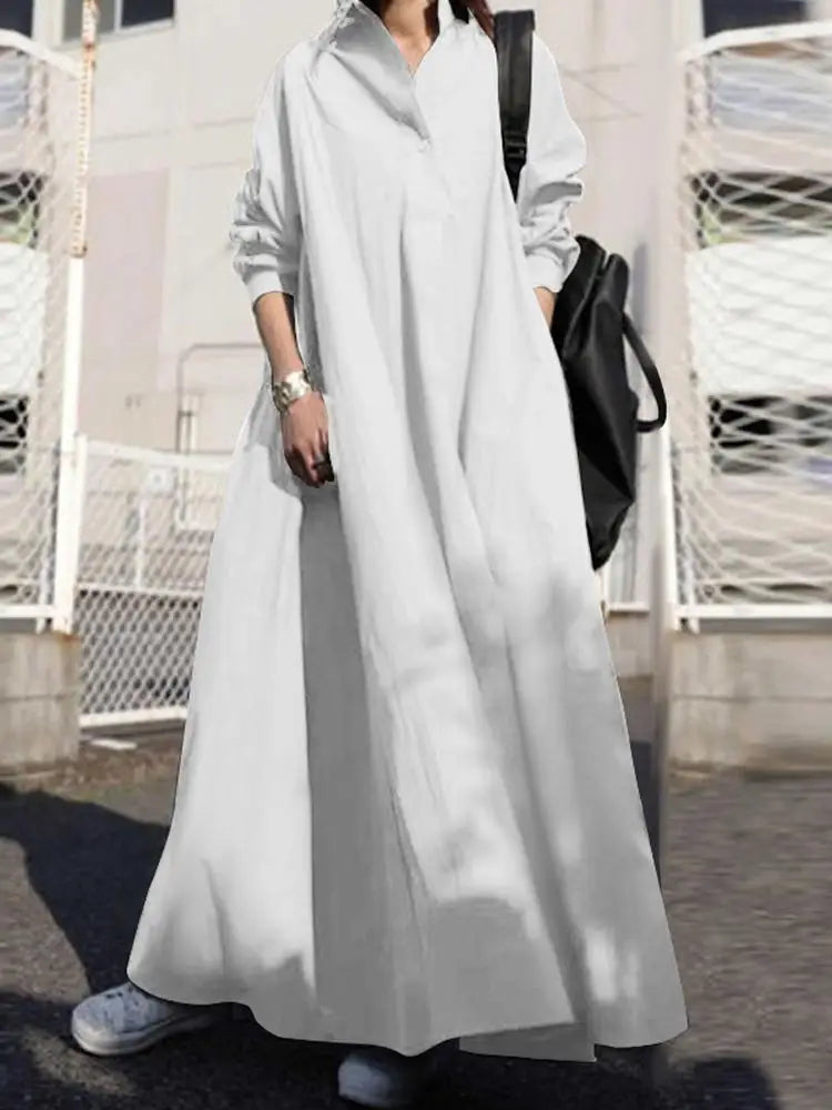 Kathleen Maxi Dress in White, front