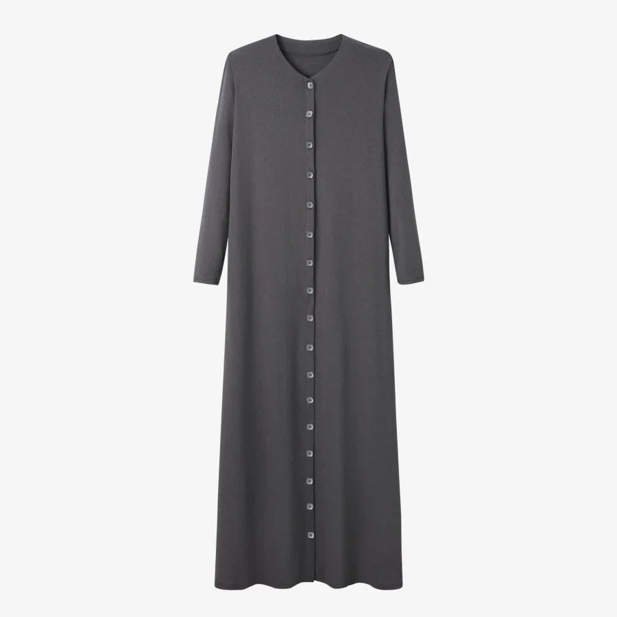 Patricia Maxi Dress in Grey, flat lay
