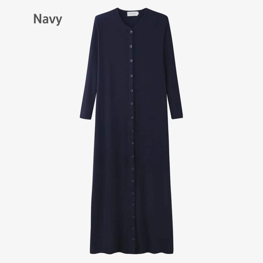 Patricia Maxi Dress in Navy, flat lay