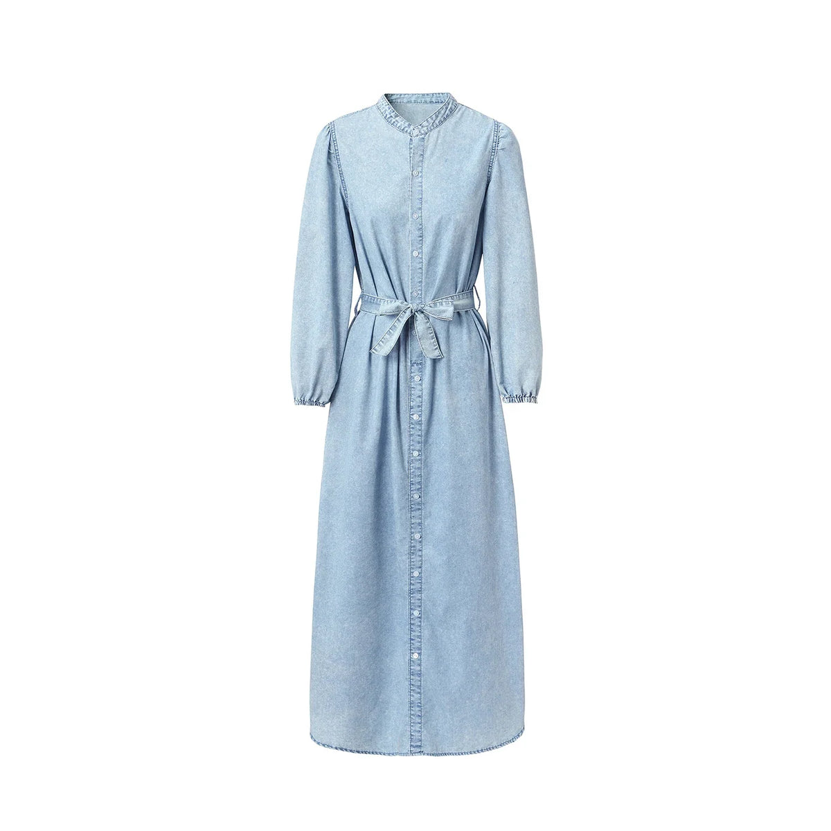 Phyllis Maxi Dress in Blue, flat lay