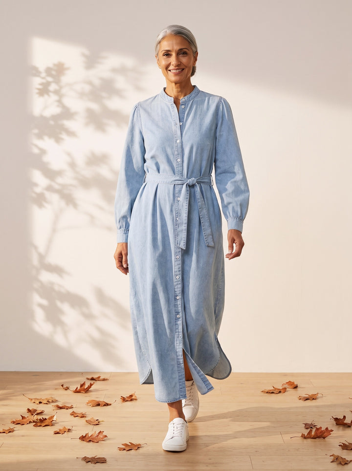 Phyllis Maxi Dress in Blue, front