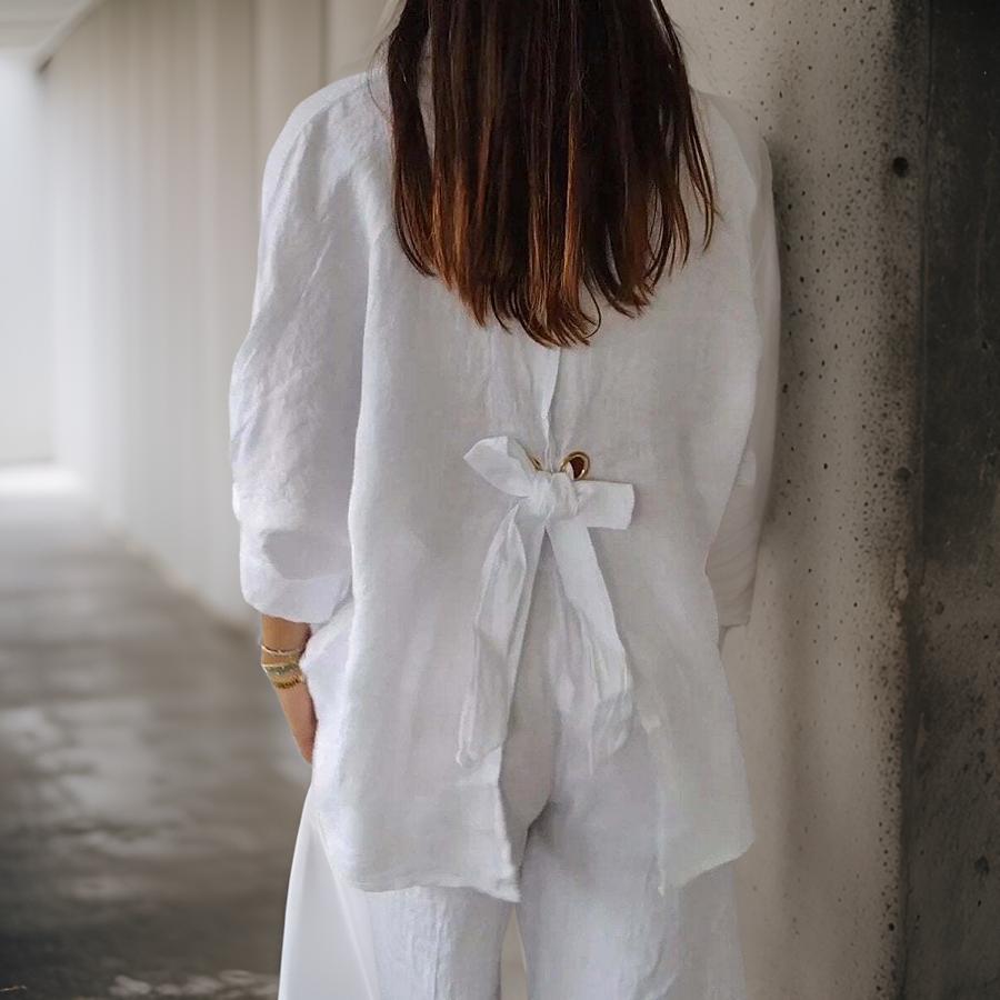 Sophia - Timeless Cotton Blend Blouse