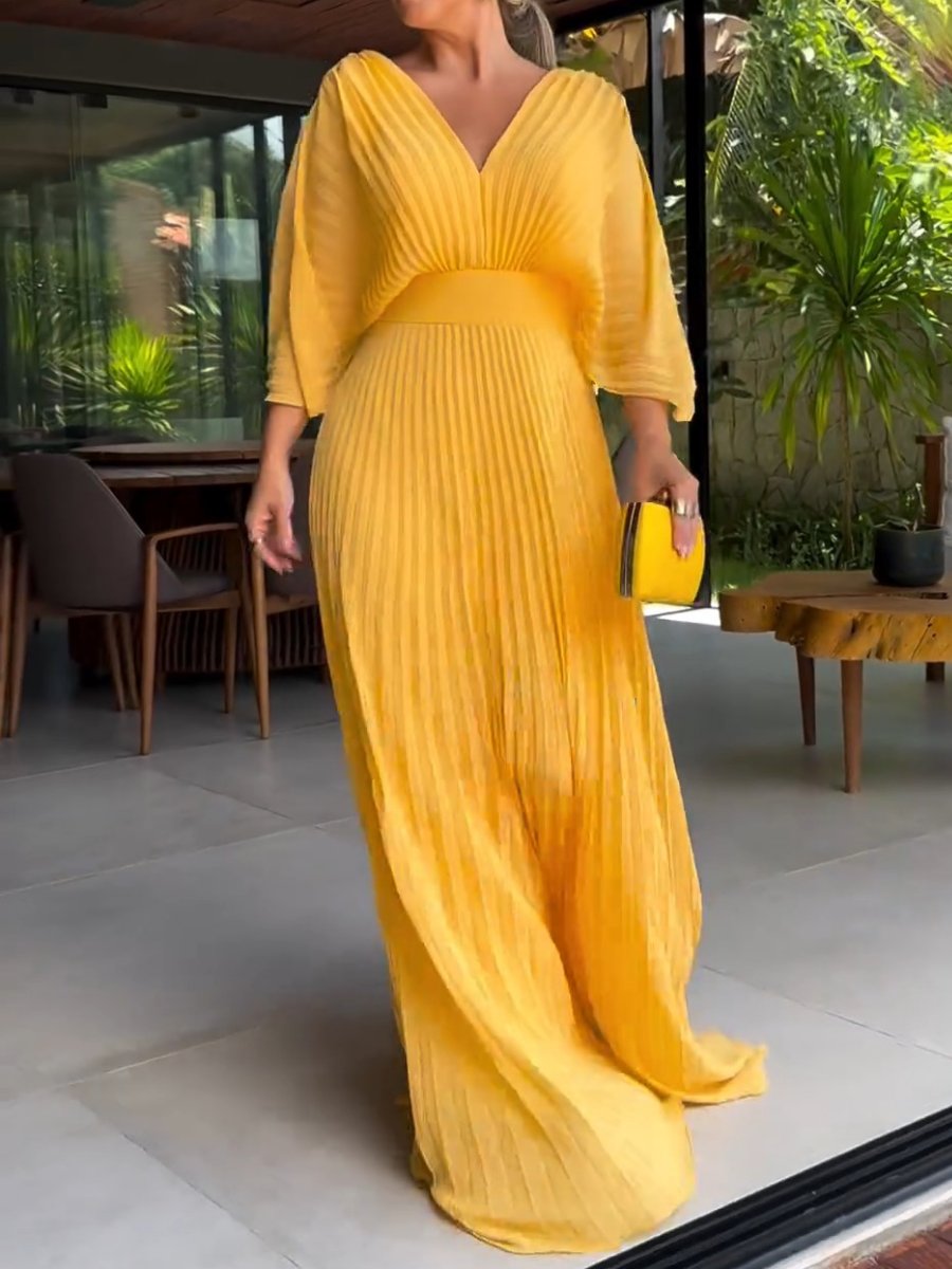 Maddy - Pleated Maxi Dress
