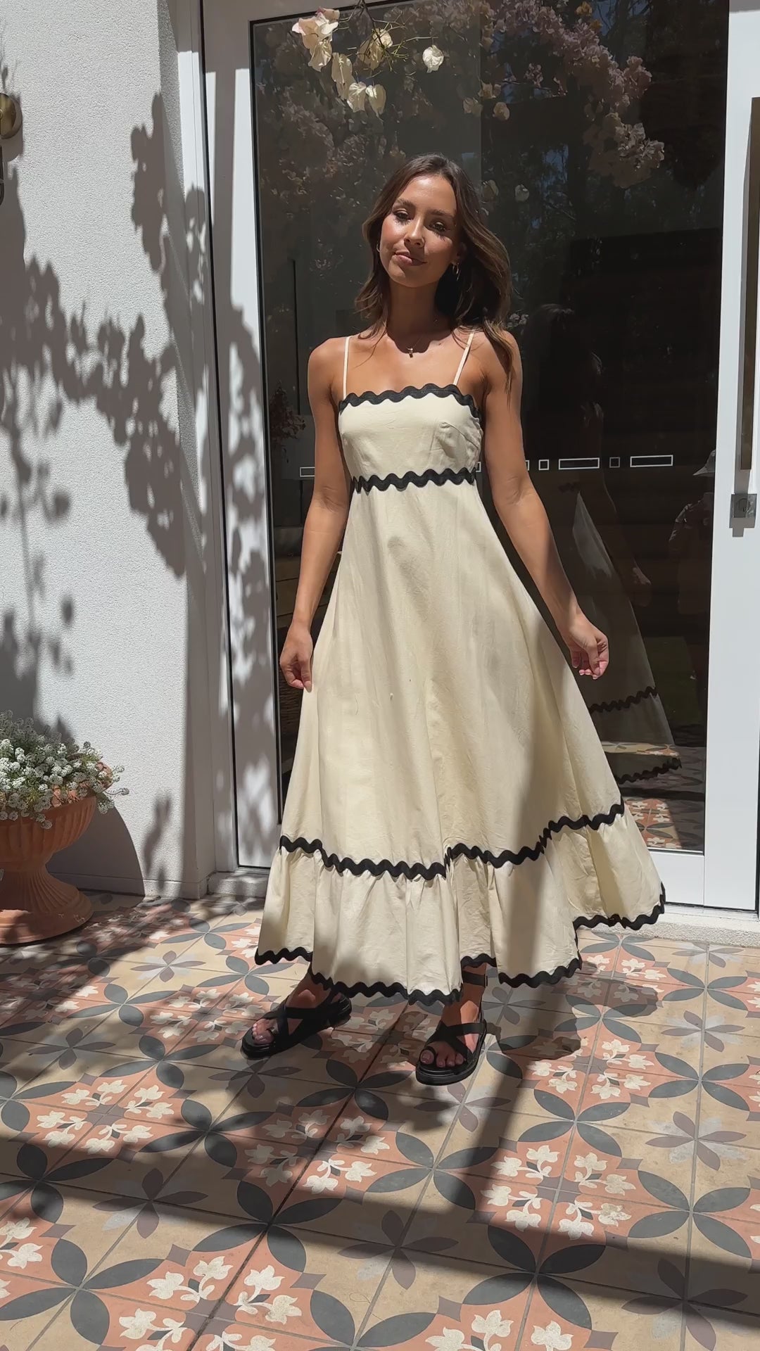 Brodey Midi Dress - Beige