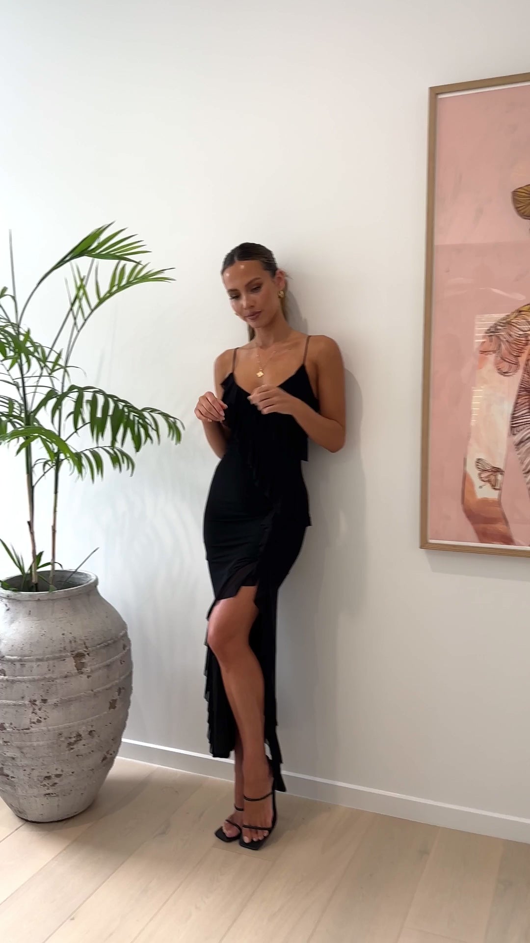 Debbie Midi Dress - Black