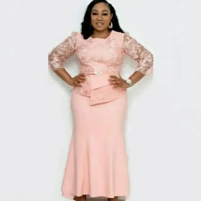 Priscilla Maxi Dress in Pink, front