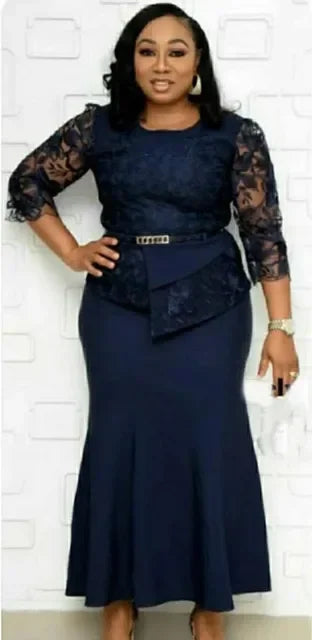 Priscilla Maxi Dress in Navy, front