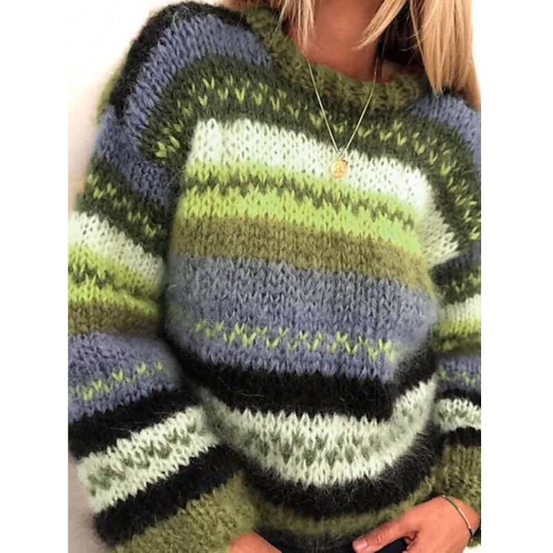 Claire Cozy Striped Knit Sweater