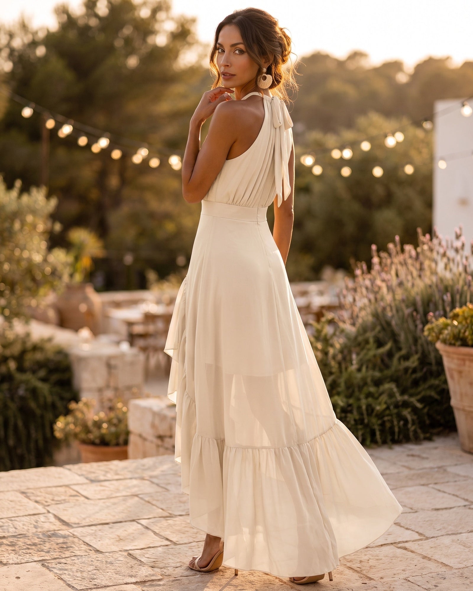 Giulietta Midi Dress — back view at an evening event