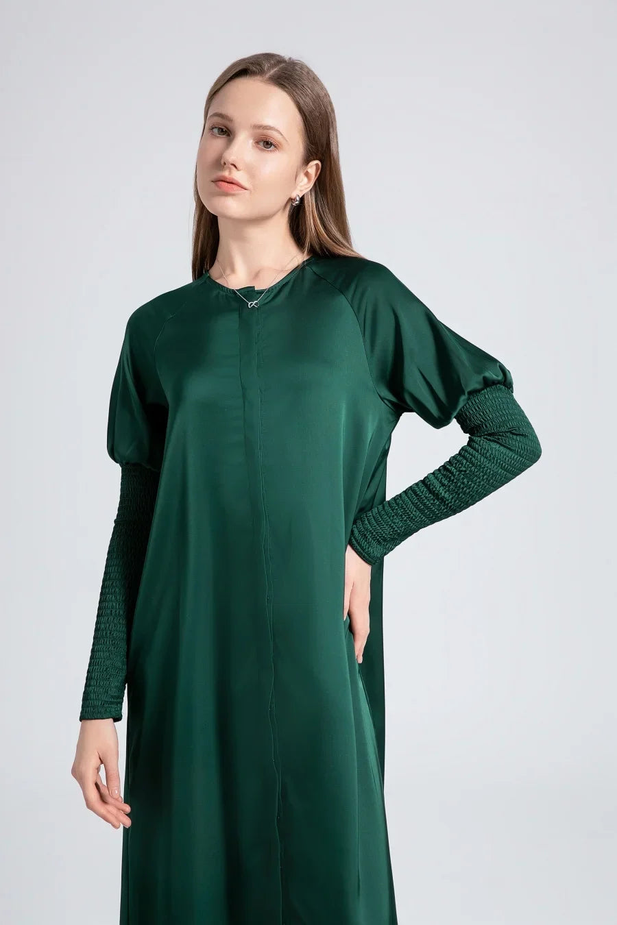 Tabitha Maxi Dress in Dark Green, front