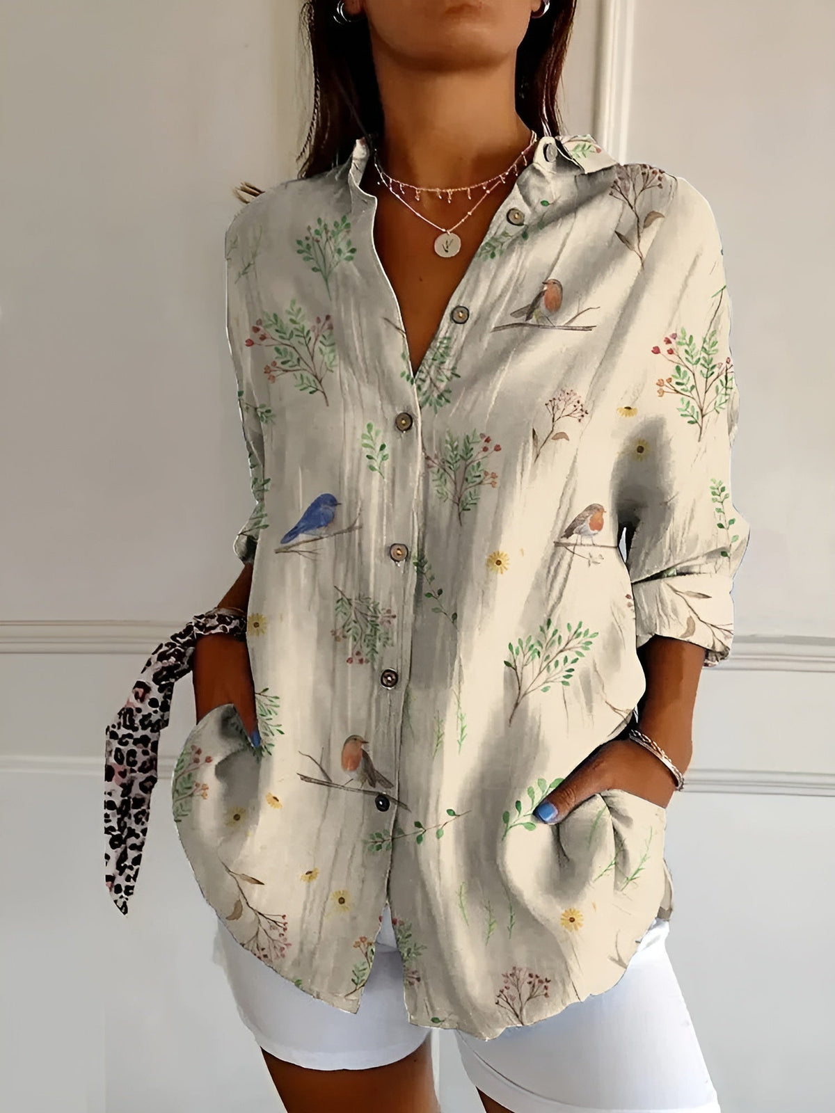 Ivy - Floral Breeze Button-Up Shirt