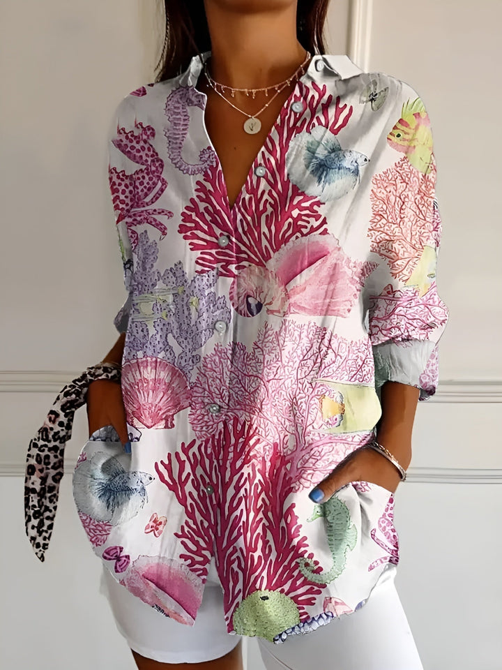 Ivy - Floral Breeze Button-Up Shirt