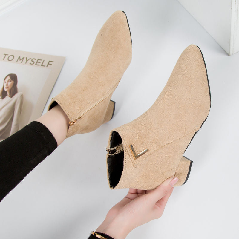 Isla - Leather Ankle Boots